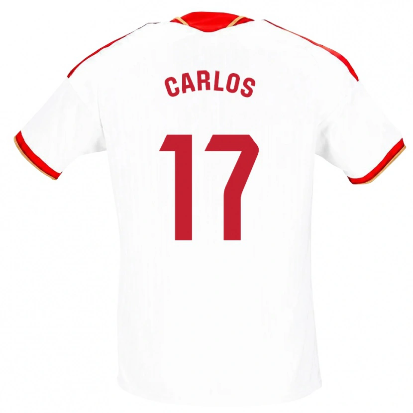 Danxen Herren Carlos González #17 Weiß Rot Heimtrikot Trikot 2026/27 T-Shirt
