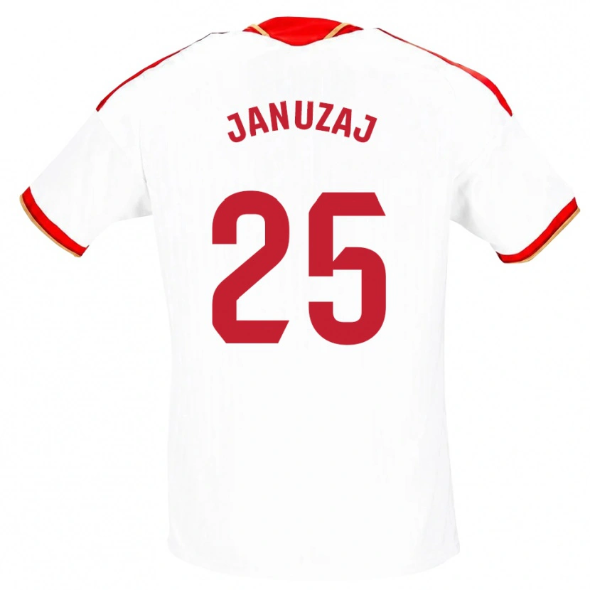 Danxen Herren Adnan Januzaj #25 Weiß Rot Heimtrikot Trikot 2026/27 T-Shirt