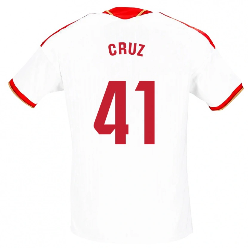 Danxen Herren Jesús Cruz #41 Weiß Rot Heimtrikot Trikot 2026/27 T-Shirt