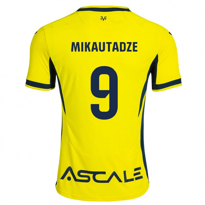 Danxen Herren Georges Mikautadze #9 Gelb Schwarz Rot Heimtrikot Trikot 2026/27 T-Shirt