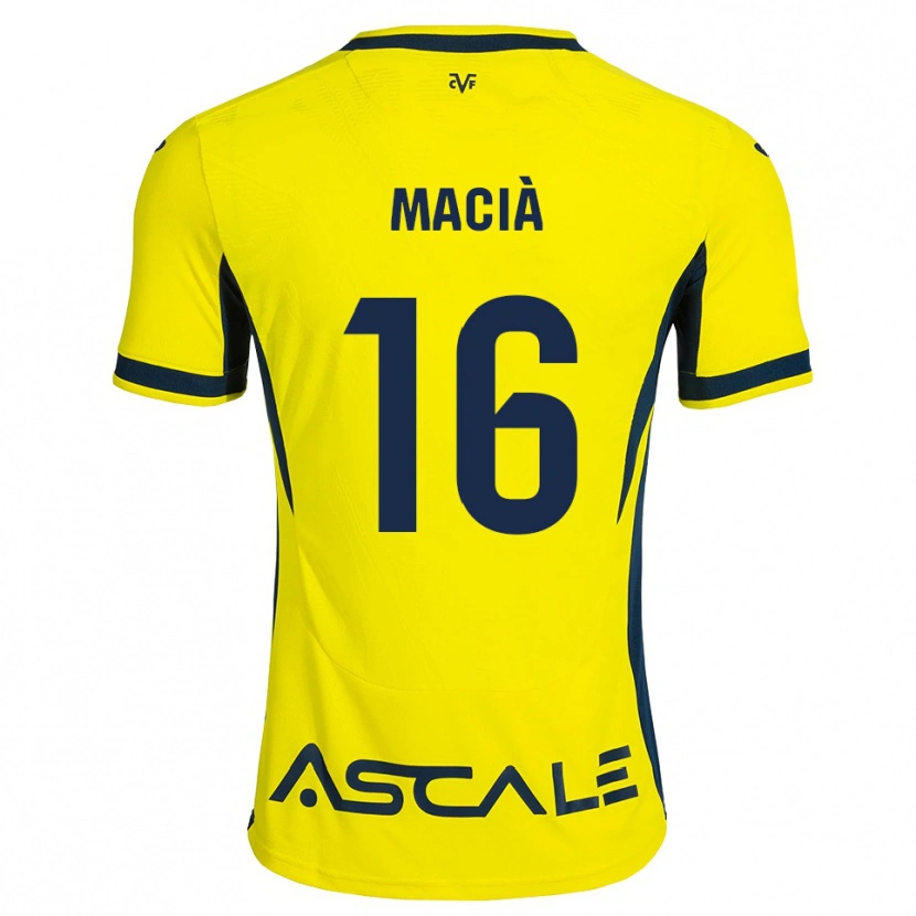 Danxen Herren Carlos Macià #16 Gelb Schwarz Rot Heimtrikot Trikot 2026/27 T-Shirt