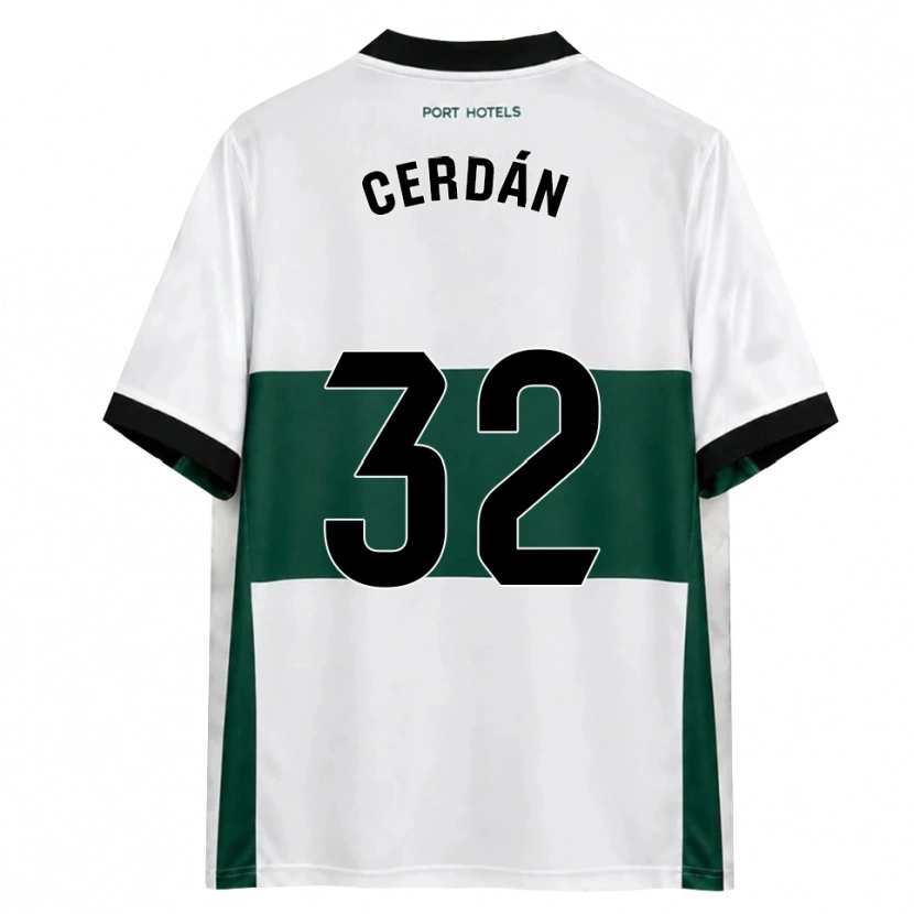 Danxen Herren Pablo Cerdán #32 Grün Weiß Rot Heimtrikot Trikot 2026/27 T-Shirt