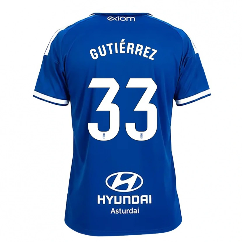 Danxen Herren Raúl Gutiérrez #33 Mittelblau Weiß Heimtrikot Trikot 2026/27 T-Shirt