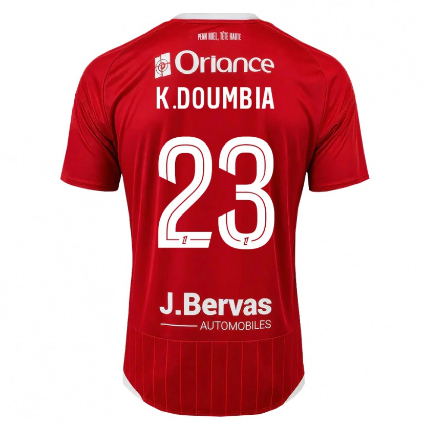 Danxen Herren Kamory Doumbia #23 Weiß Rot Heimtrikot Trikot 2026/27 T-Shirt