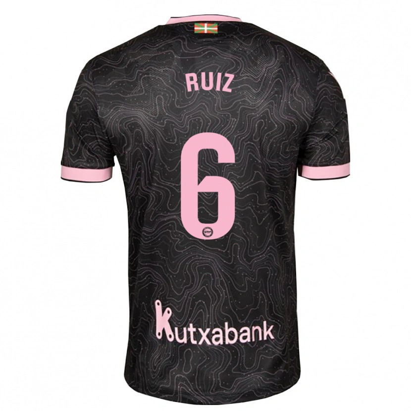 Danxen Herren Markel Ruiz #6 Schwarz Pink Auswärtstrikot Trikot 2026/27 T-Shirt