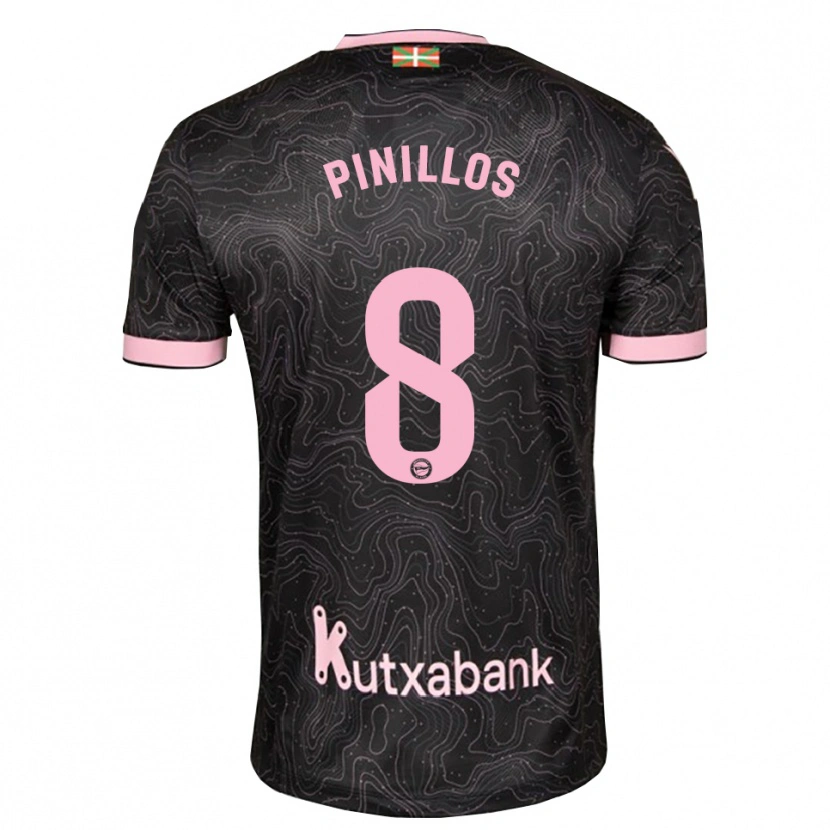 Danxen Herren Lander Pinillos #8 Schwarz Pink Auswärtstrikot Trikot 2026/27 T-Shirt