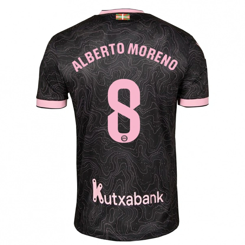 Danxen Herren Alberto Moreno #8 Schwarz Pink Auswärtstrikot Trikot 2026/27 T-Shirt