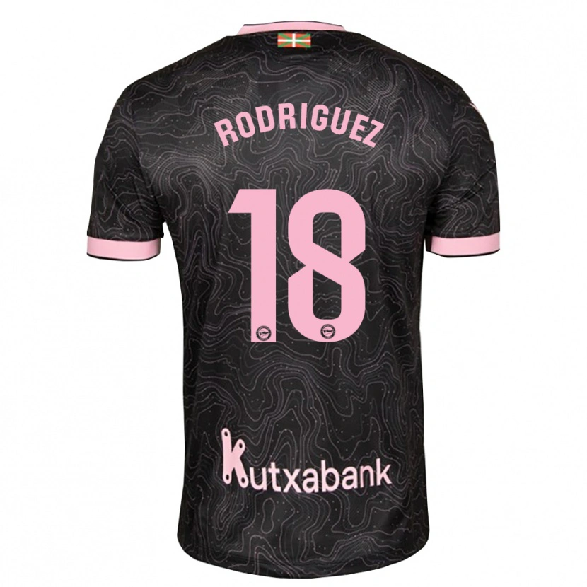 Danxen Herren Mikel Rodriguez #18 Schwarz Pink Auswärtstrikot Trikot 2026/27 T-Shirt