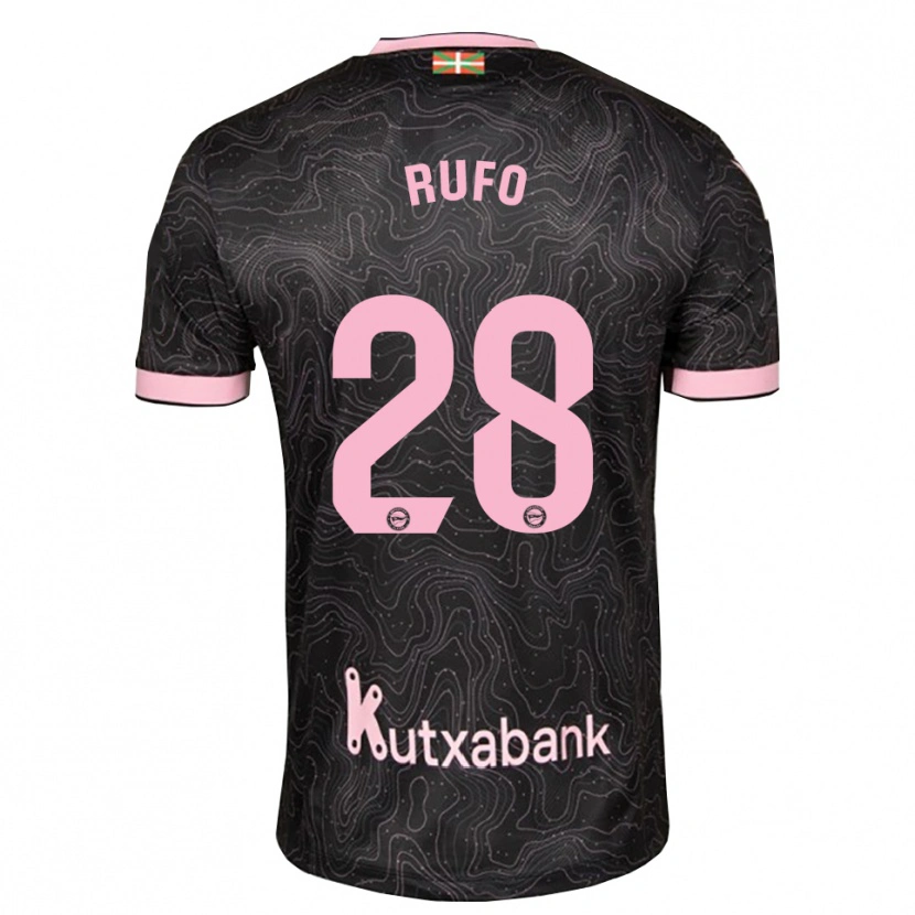 Danxen Herren Dennis Rufo #28 Schwarz Pink Auswärtstrikot Trikot 2026/27 T-Shirt