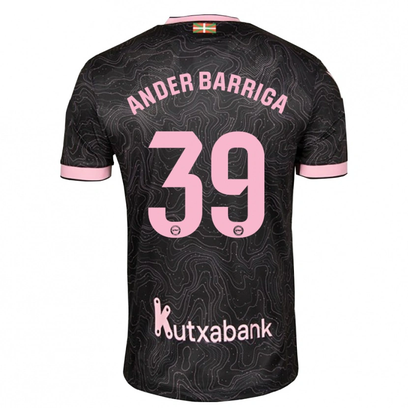 Danxen Herren Jon Ander Barriga #39 Schwarz Pink Auswärtstrikot Trikot 2026/27 T-Shirt