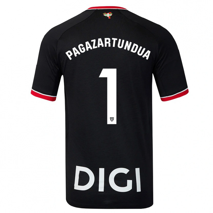 Danxen Herren Iker Pagazartundua #1 Schwarz Weiß Rot Auswärtstrikot Trikot 2026/27 T-Shirt