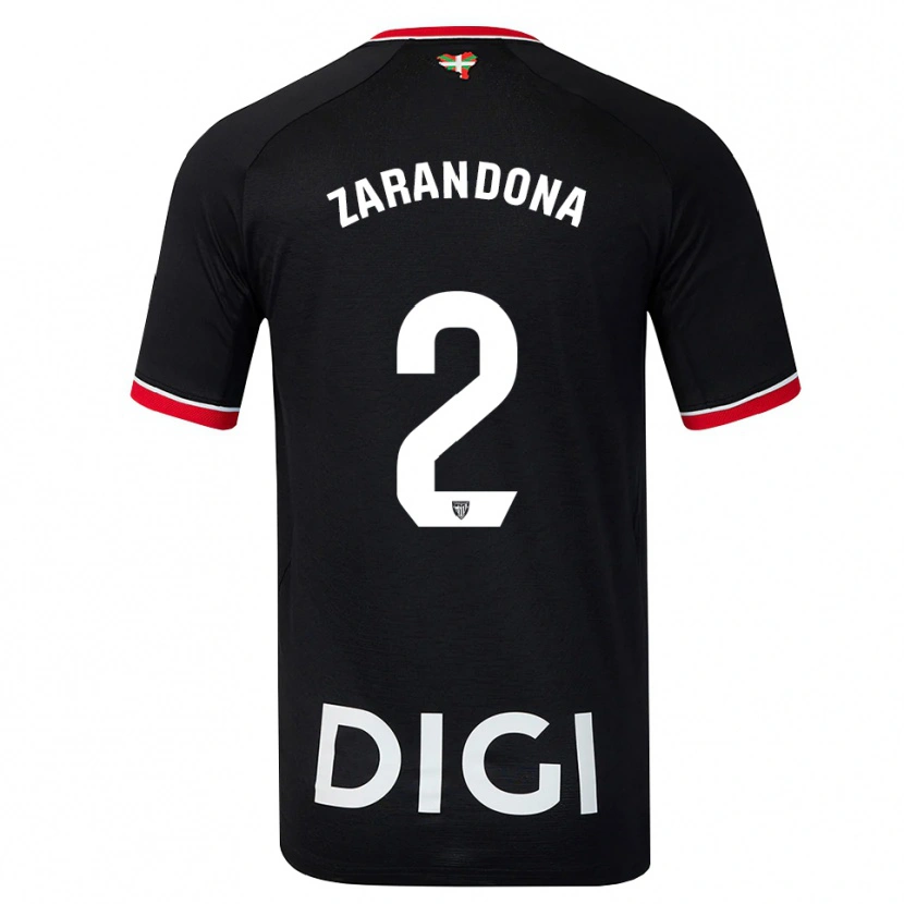 Danxen Herren Telmo Zarandona #2 Schwarz Weiß Rot Auswärtstrikot Trikot 2026/27 T-Shirt