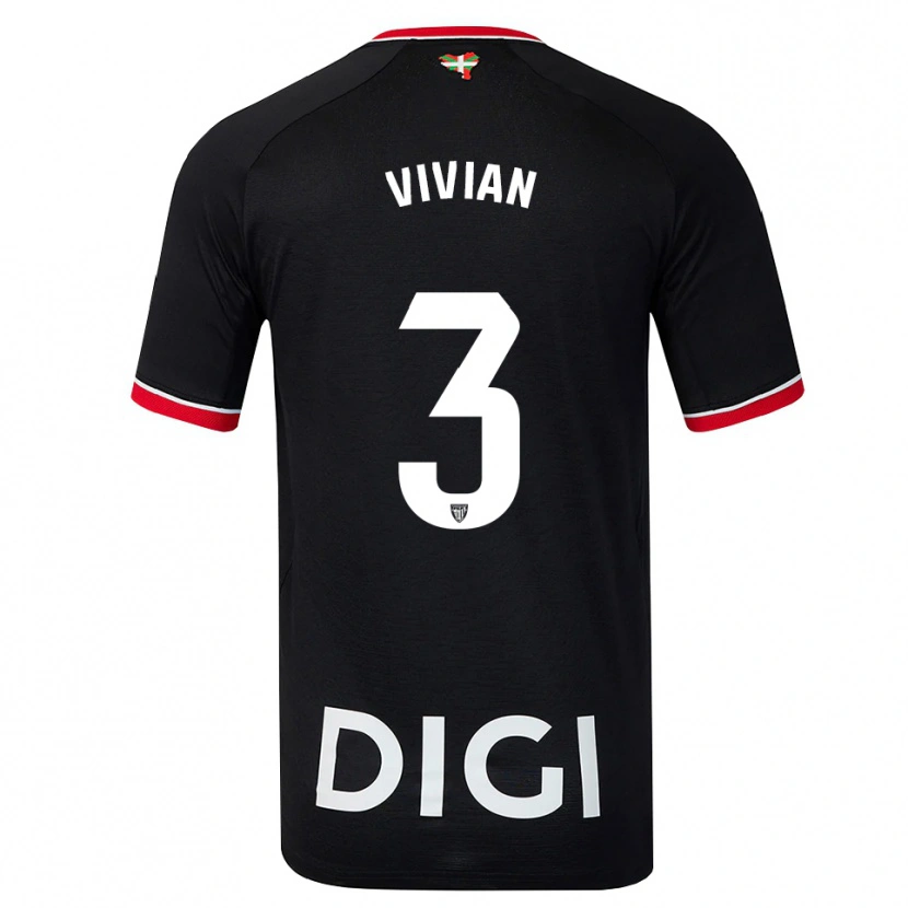 Danxen Herren Dani Vivian #3 Schwarz Weiß Rot Auswärtstrikot Trikot 2026/27 T-Shirt