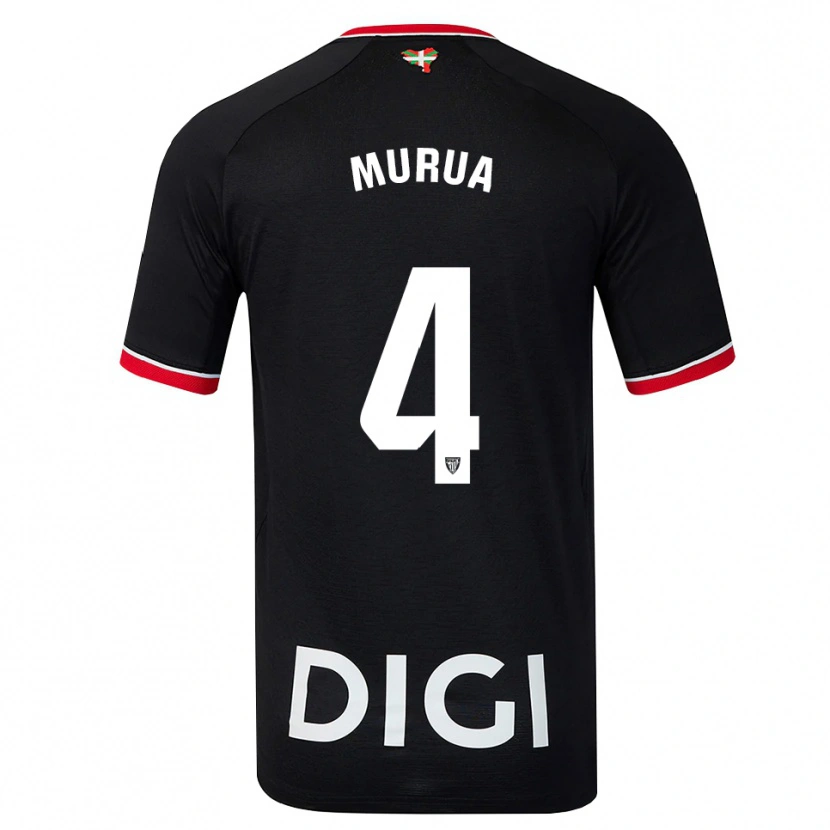 Danxen Herren Garazi Murua Astorkiza #4 Schwarz Weiß Rot Auswärtstrikot Trikot 2026/27 T-Shirt