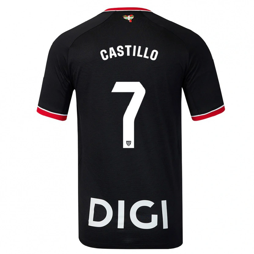 Danxen Herren Unai Castillo #7 Schwarz Weiß Rot Auswärtstrikot Trikot 2026/27 T-Shirt