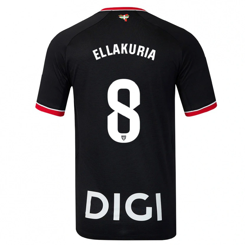 Danxen Herren Eneko Ellakuria #8 Schwarz Weiß Rot Auswärtstrikot Trikot 2026/27 T-Shirt