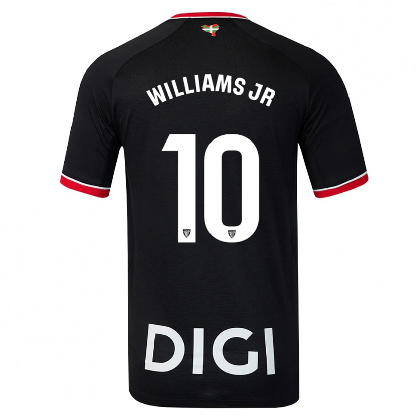 Danxen Herren Nico Williams #10 Schwarz Weiß Rot Auswärtstrikot Trikot 2026/27 T-Shirt