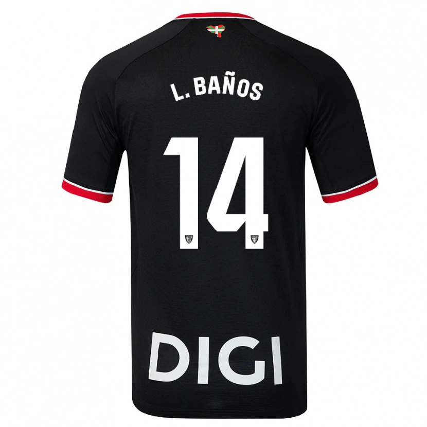 Danxen Herren Leire Baños Indakoetxea #14 Schwarz Weiß Rot Auswärtstrikot Trikot 2026/27 T-Shirt