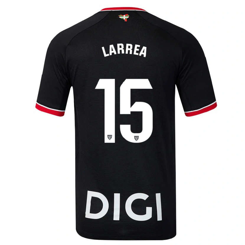 Danxen Herren Beñat Larrea #15 Schwarz Weiß Rot Auswärtstrikot Trikot 2026/27 T-Shirt