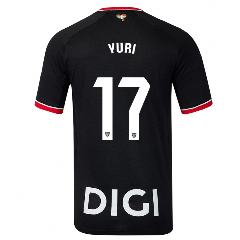 Danxen Herren Yuri Berchiche #17 Schwarz Weiß Rot Auswärtstrikot Trikot 2026/27 T-Shirt