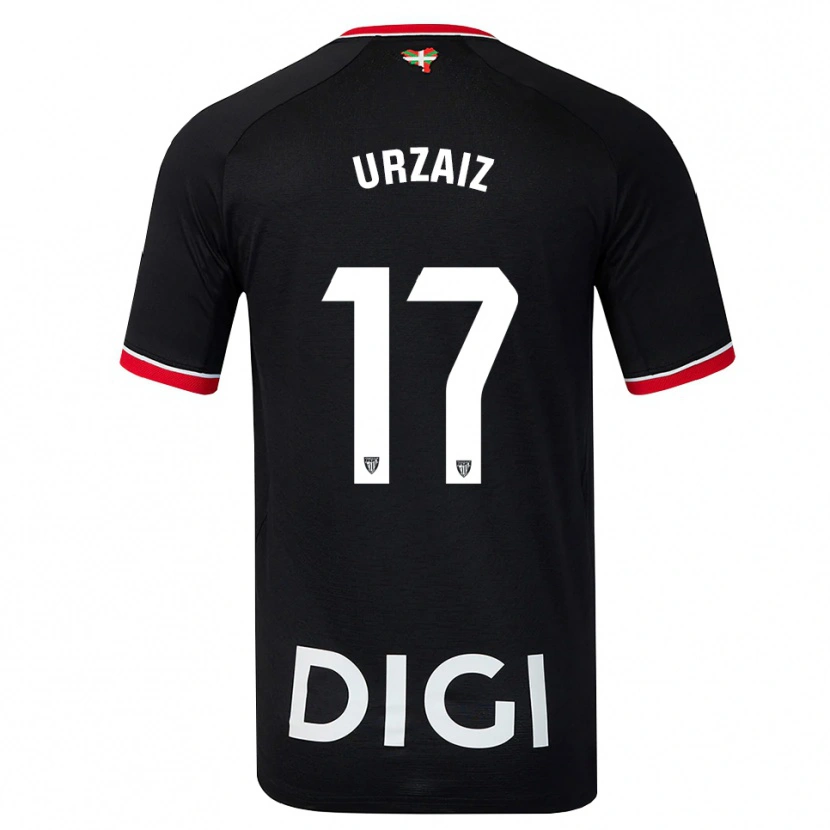 Danxen Herren Unax Urzaiz #17 Schwarz Weiß Rot Auswärtstrikot Trikot 2026/27 T-Shirt