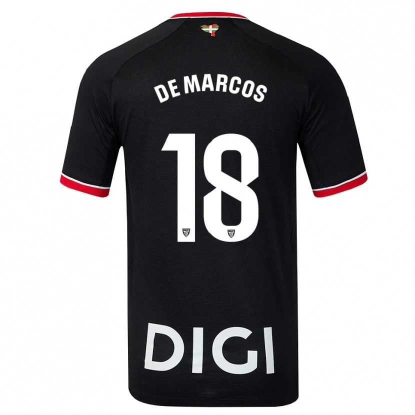 Danxen Herren Oscar De Marcos #18 Schwarz Weiß Rot Auswärtstrikot Trikot 2026/27 T-Shirt
