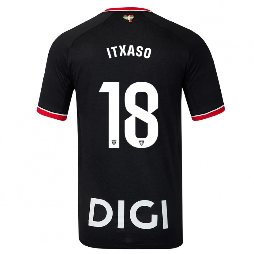Danxen Herren Itxaso Uriarte Santamaria #18 Schwarz Weiß Rot Auswärtstrikot Trikot 2026/27 T-Shirt