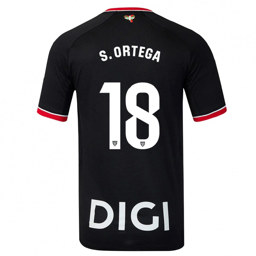 Danxen Herren Sara Ortega Ruiz #18 Schwarz Weiß Rot Auswärtstrikot Trikot 2026/27 T-Shirt