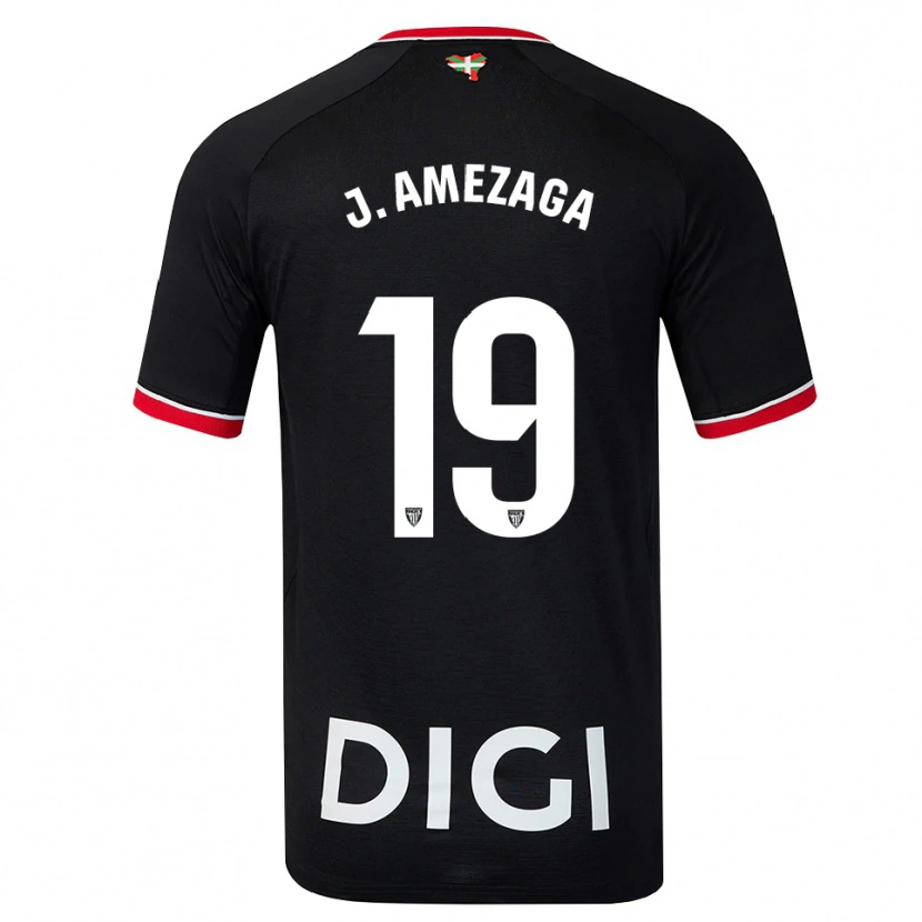 Danxen Herren Jone Amezaga #19 Schwarz Weiß Rot Auswärtstrikot Trikot 2026/27 T-Shirt