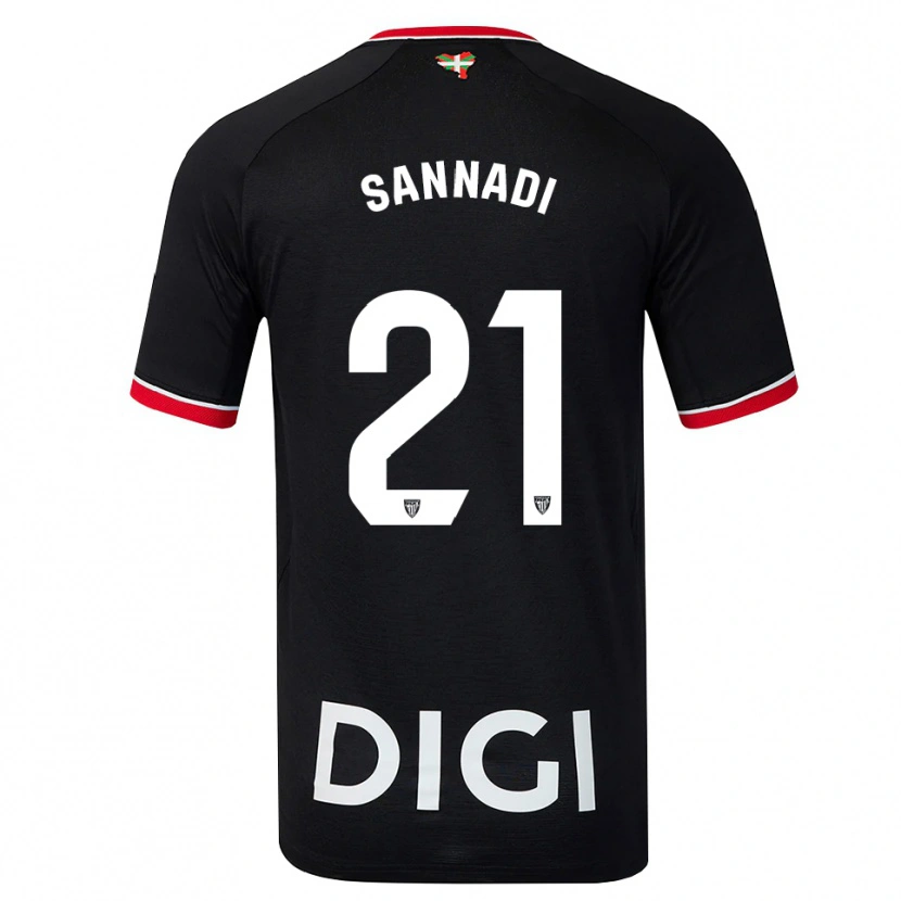 Danxen Herren Maroan Sannadi #21 Schwarz Weiß Rot Auswärtstrikot Trikot 2026/27 T-Shirt