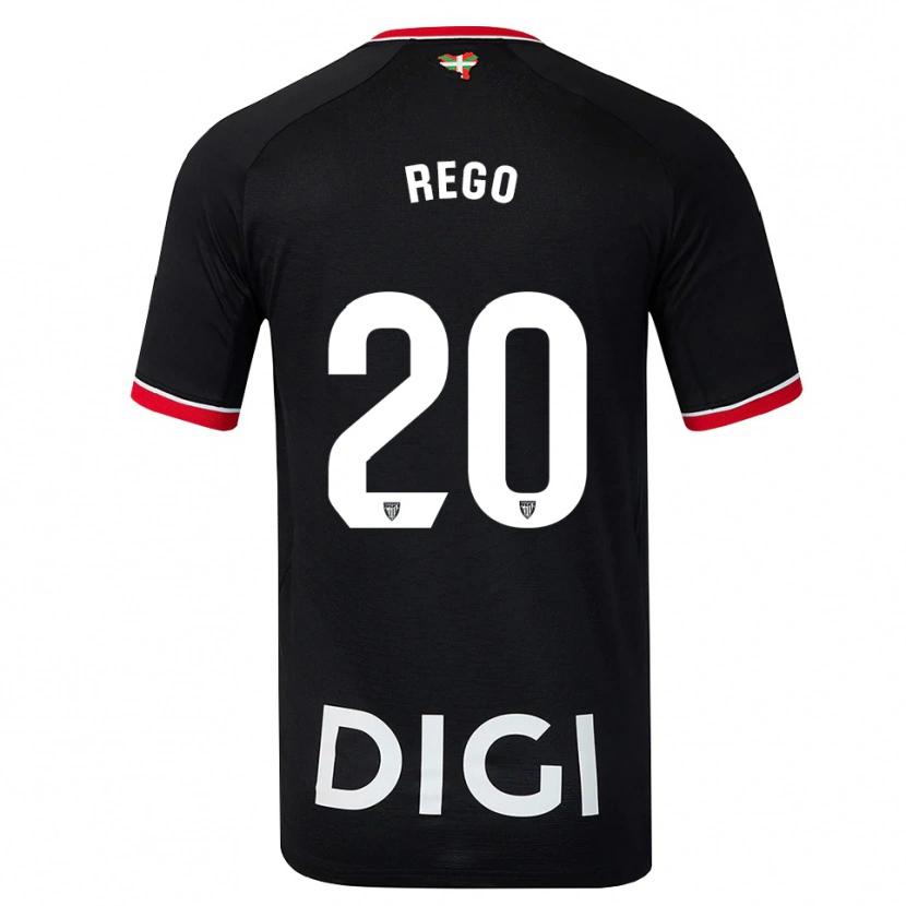 Danxen Herren Alejandro Rego #20 Schwarz Weiß Rot Auswärtstrikot Trikot 2026/27 T-Shirt
