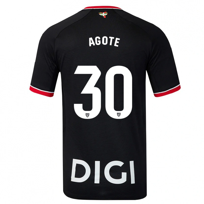 Danxen Herren Daniela Agote Aguirre #30 Schwarz Weiß Rot Auswärtstrikot Trikot 2026/27 T-Shirt