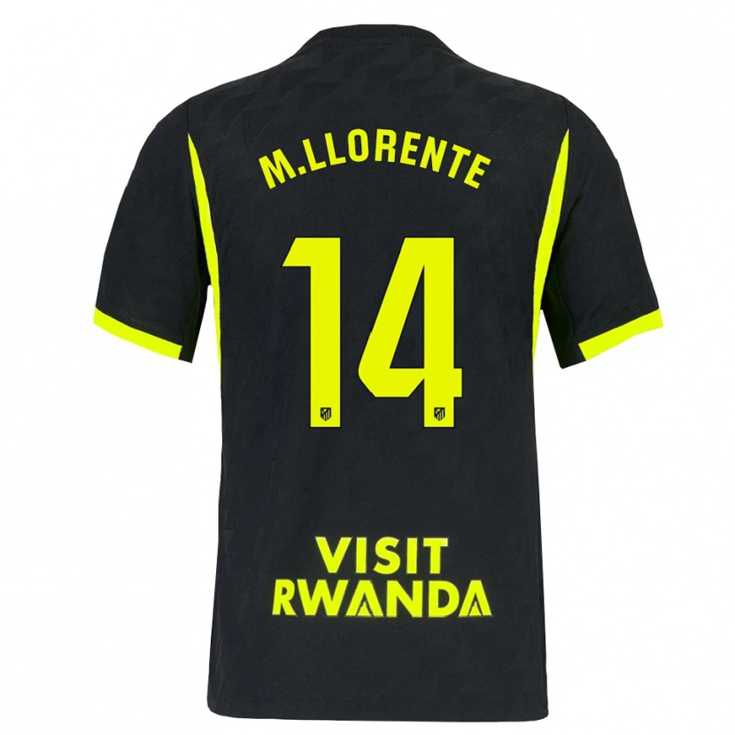Danxen Herren Marcos Llorente #14 Hellgrün Schwarz Auswärtstrikot Trikot 2026/27 T-Shirt