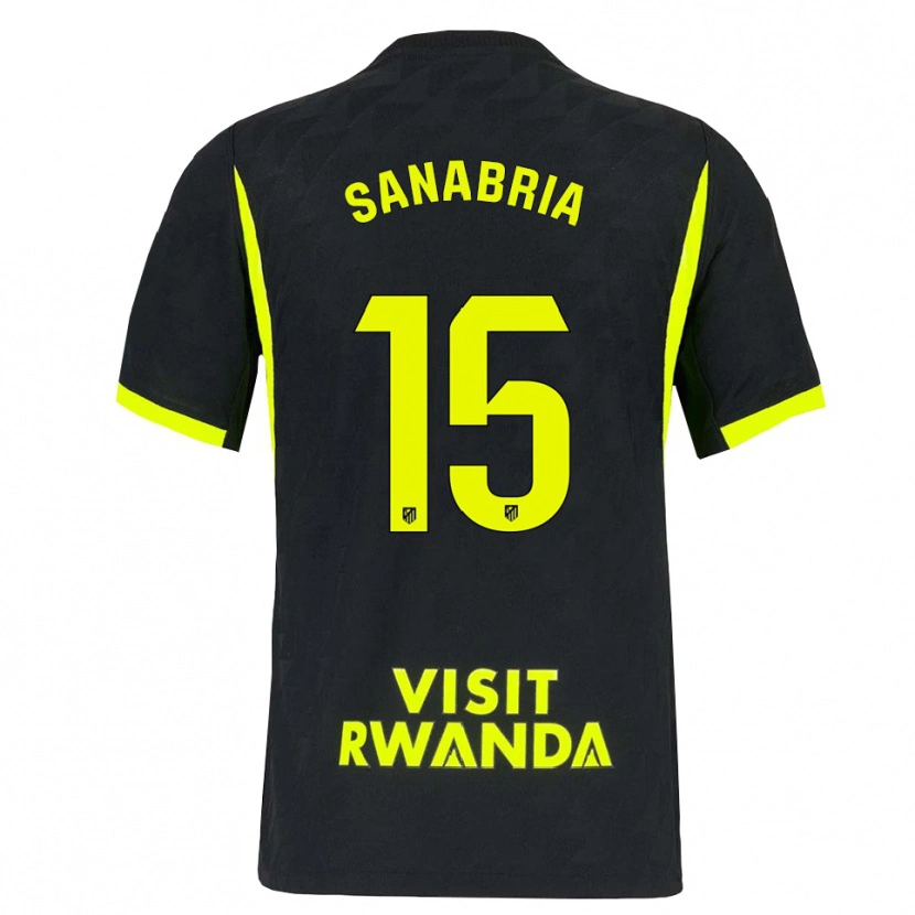 Danxen Herren Juan Sanabria #15 Hellgrün Schwarz Auswärtstrikot Trikot 2026/27 T-Shirt
