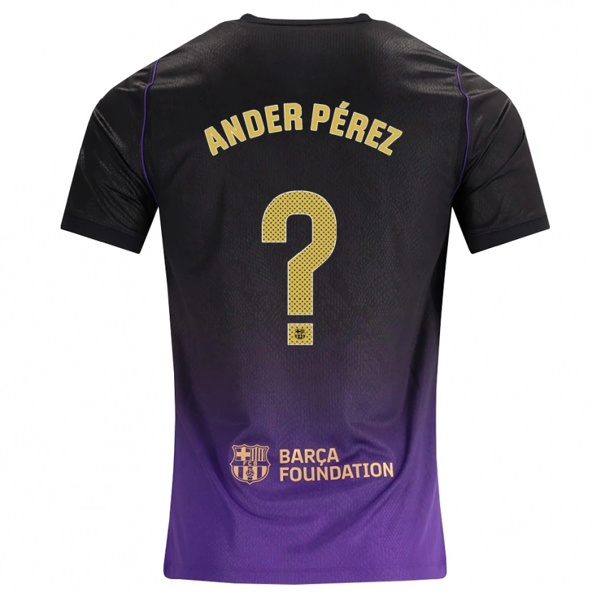Danxen Herren Ander Pérez #0 Lila Gelb Schwarz Auswärtstrikot Trikot 2026/27 T-Shirt