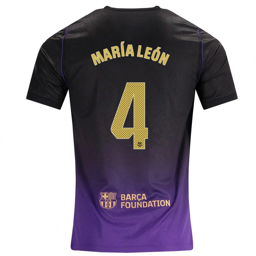 Danxen Herren María Pilar León #4 Lila Gelb Schwarz Auswärtstrikot Trikot 2026/27 T-Shirt