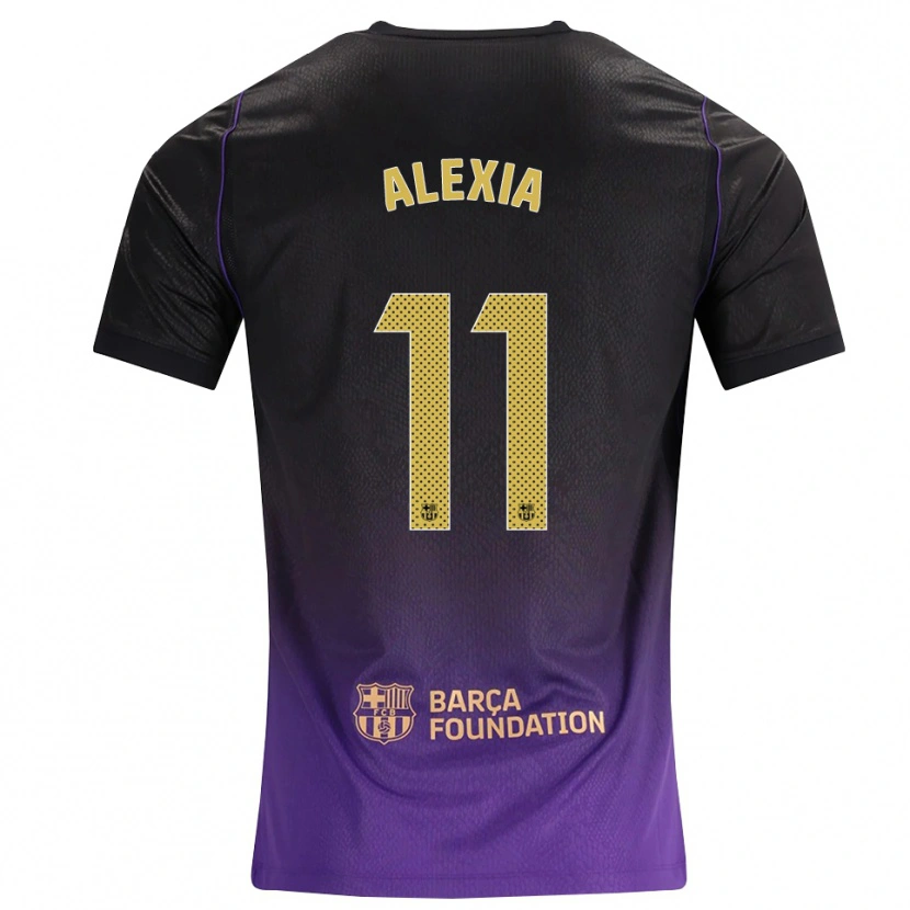 Danxen Herren Alexia Putellas #11 Lila Gelb Schwarz Auswärtstrikot Trikot 2026/27 T-Shirt