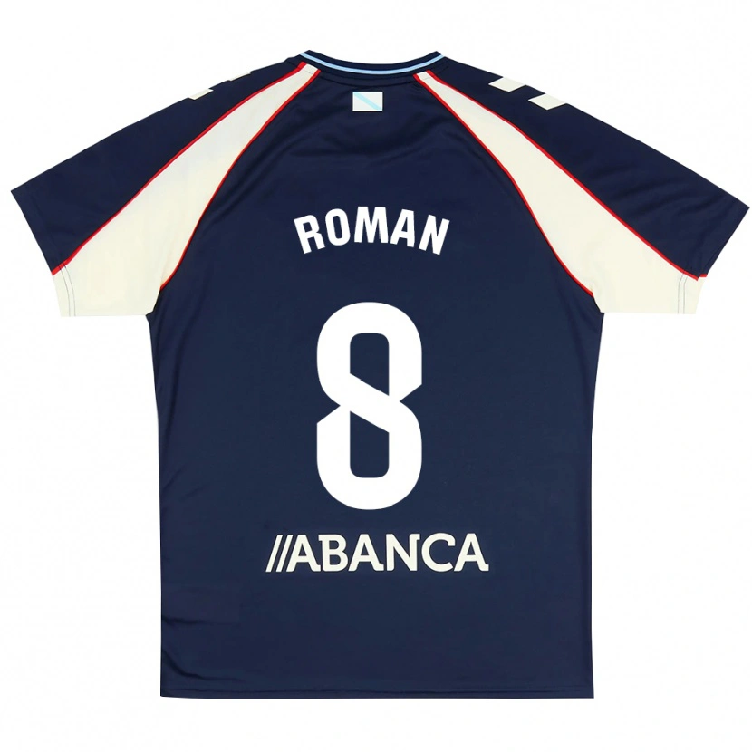 Danxen Herren Miguel Román #8 Königsblau Rot Weiß Auswärtstrikot Trikot 2026/27 T-Shirt