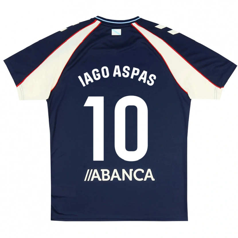 Danxen Herren Iago Aspas #10 Königsblau Rot Weiß Auswärtstrikot Trikot 2026/27 T-Shirt