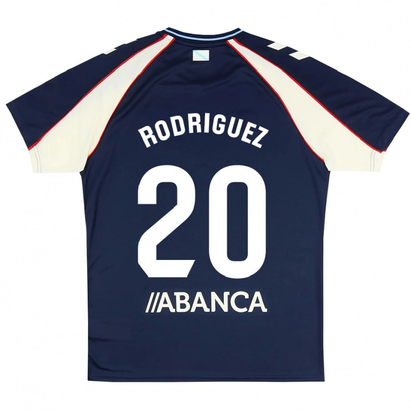 Danxen Herren Javi Rodríguez #20 Königsblau Rot Weiß Auswärtstrikot Trikot 2026/27 T-Shirt