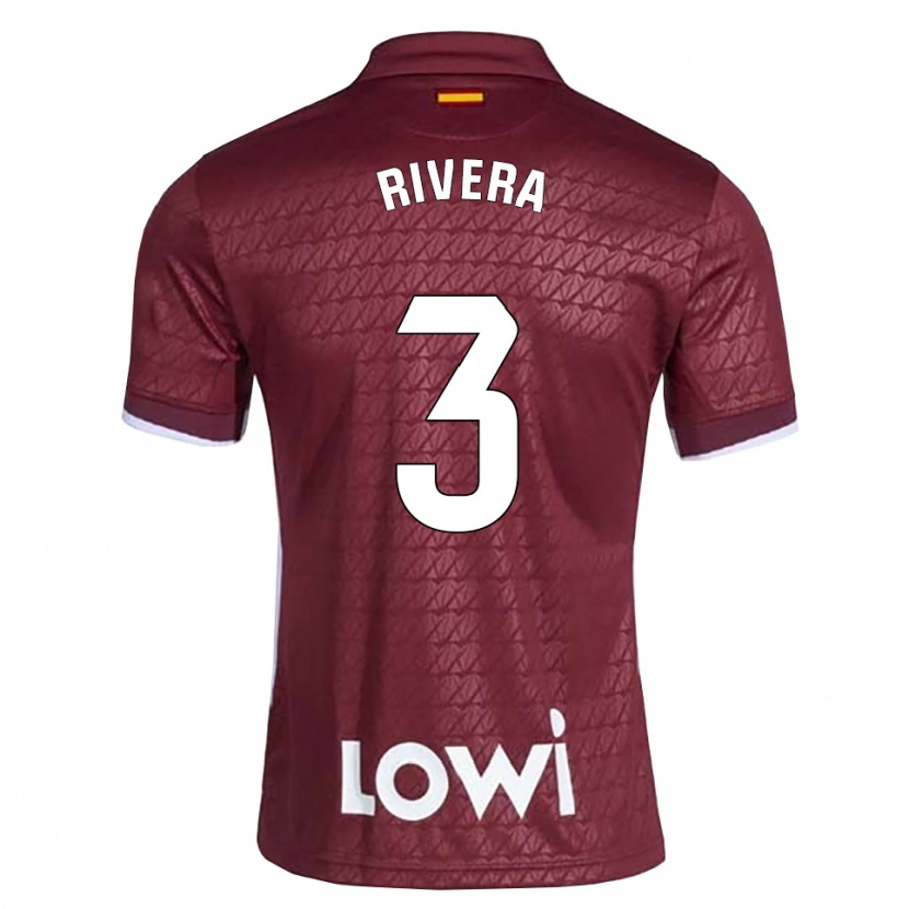 Danxen Herren Gorka Rivera #3 Dunkelrot Weiß Auswärtstrikot Trikot 2026/27 T-Shirt