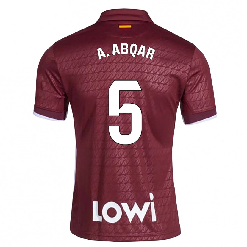 Danxen Herren Abdel Abqar #5 Dunkelrot Weiß Auswärtstrikot Trikot 2026/27 T-Shirt
