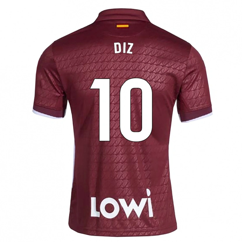 Danxen Herren Rafa Diz #10 Dunkelrot Weiß Auswärtstrikot Trikot 2026/27 T-Shirt