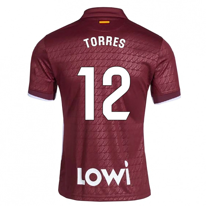 Danxen Herren Rubén Torres #12 Dunkelrot Weiß Auswärtstrikot Trikot 2026/27 T-Shirt