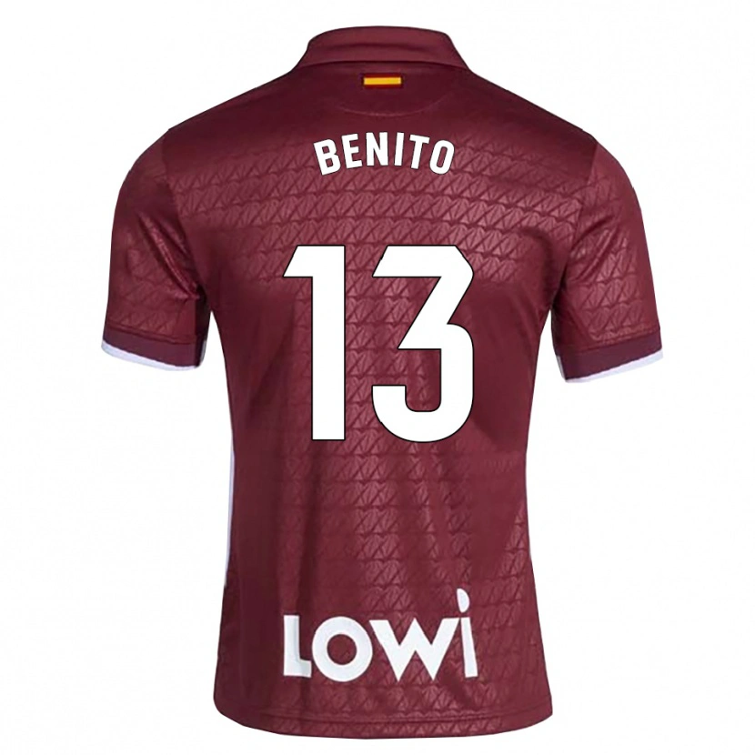 Danxen Herren Jorge Benito #13 Dunkelrot Weiß Auswärtstrikot Trikot 2026/27 T-Shirt
