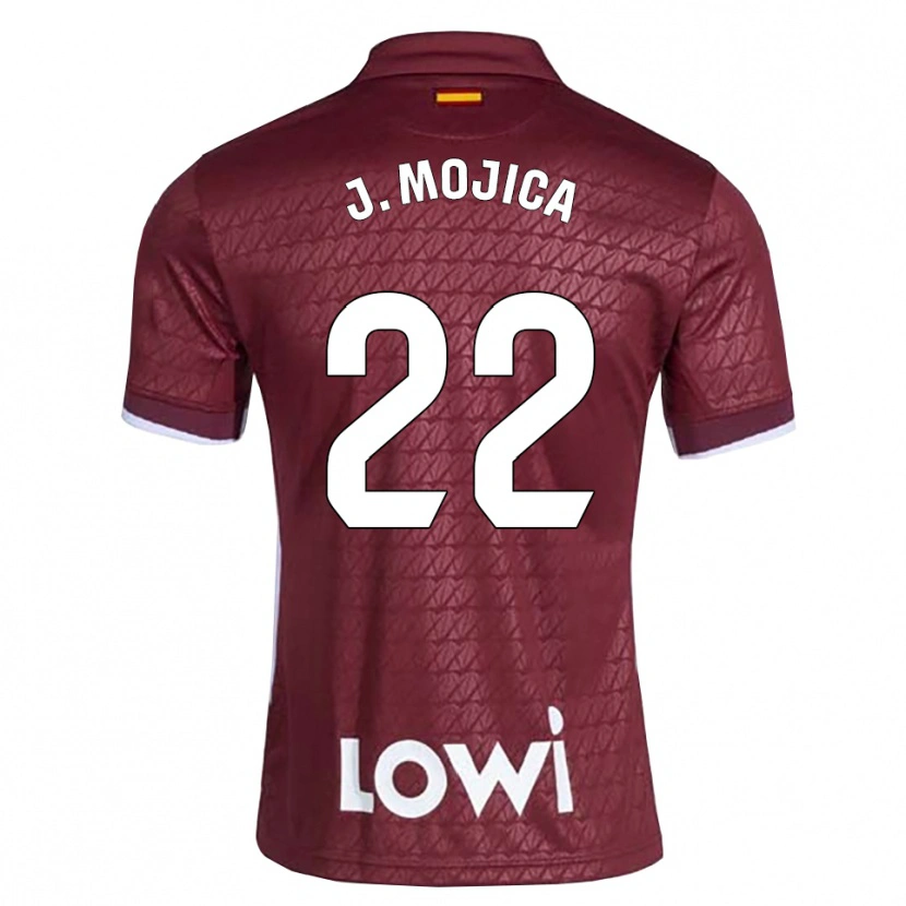 Danxen Herren Johan Mojica #22 Dunkelrot Weiß Auswärtstrikot Trikot 2026/27 T-Shirt