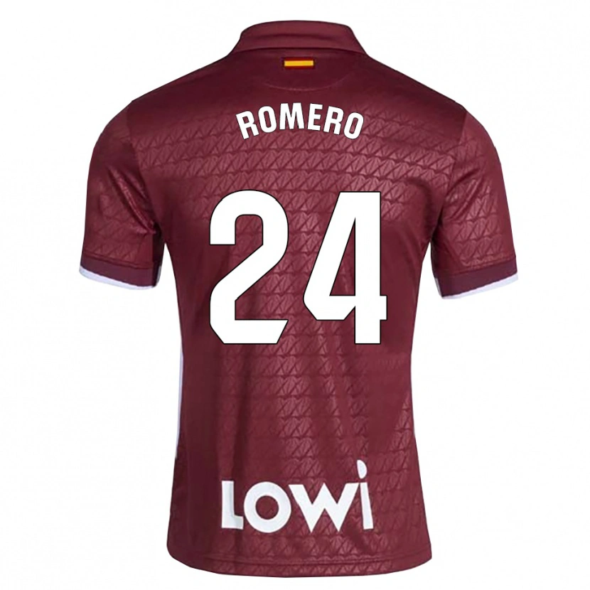 Danxen Herren Zaid Romero #24 Dunkelrot Weiß Auswärtstrikot Trikot 2026/27 T-Shirt