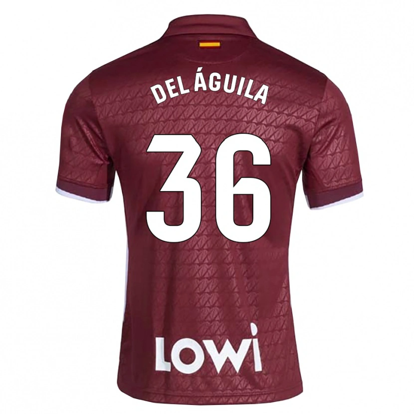 Danxen Herren Ángel Del Águila #36 Dunkelrot Weiß Auswärtstrikot Trikot 2026/27 T-Shirt