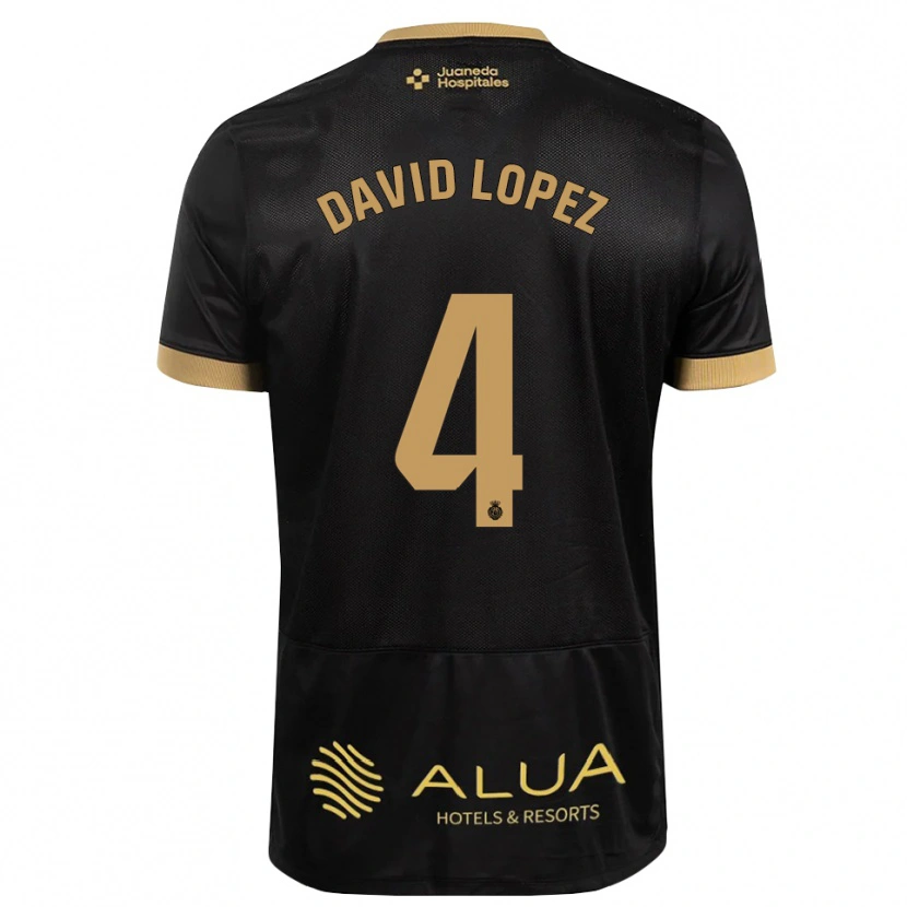 Danxen Herren David López #4 Schwarz Sandbraun Burly Wood Auswärtstrikot Trikot 2026/27 T-Shirt