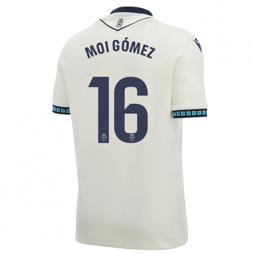 Danxen Herren Moi Gómez #16 Weiß Schwarz Hellblau Auswärtstrikot Trikot 2026/27 T-Shirt
